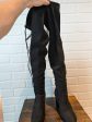 Black Boots Over-the-knee Heels Size 6 on Sale