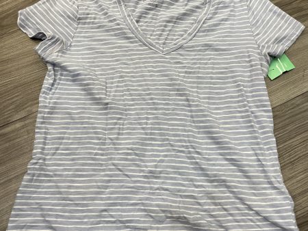 Striped Pattern Top Short Sleeve Universal Thread, Size S Online