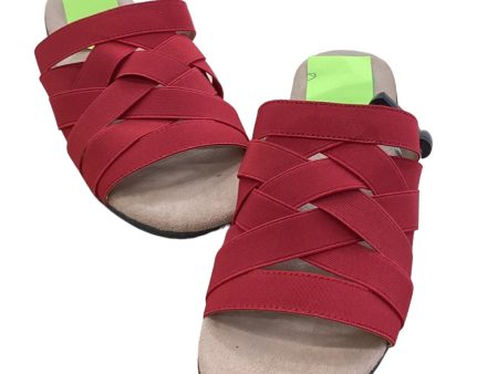 Red Sandals Heels Platform Life Stride, Size 7.5 on Sale