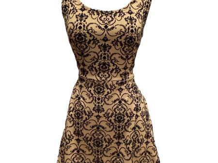 Black & Brown Dress Casual Midi Vibe, Size L For Sale