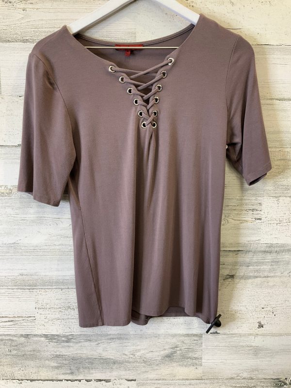 Taupe Top Short Sleeve Red, Size M Cheap