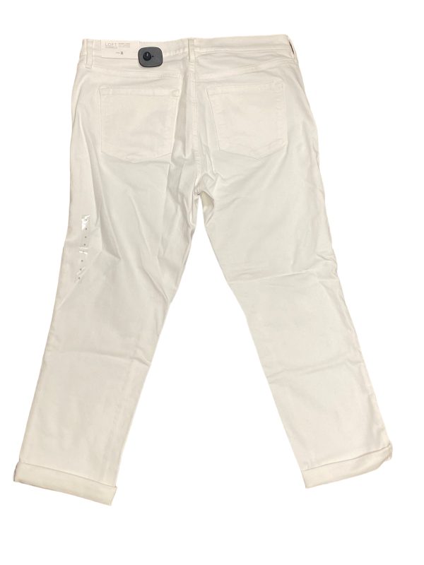 White Jeans Cropped Loft, Size 8 For Sale