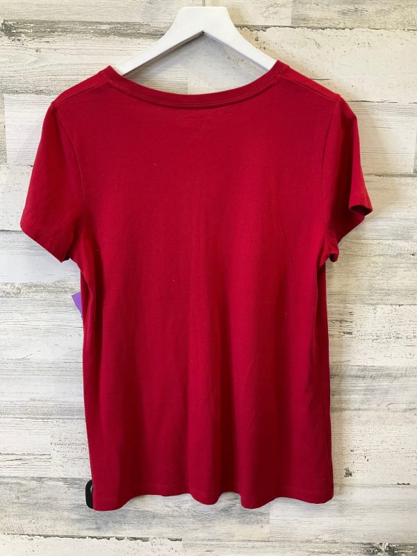 Red Top Short Sleeve Clothes Mentor, Size M Fashion