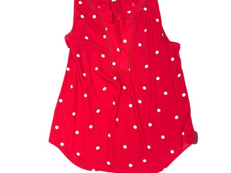 Red & White Top Sleeveless Loft, Size S For Sale