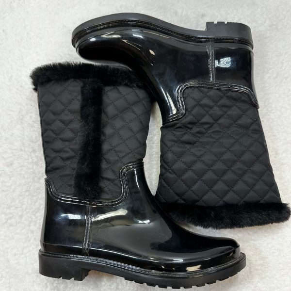 Black Boots Mid-calf Flats Tommy Hilfiger O, Size 6 Sale