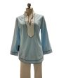 Blue & White Tunic 3 4 Sleeve Nico BluSize S Discount