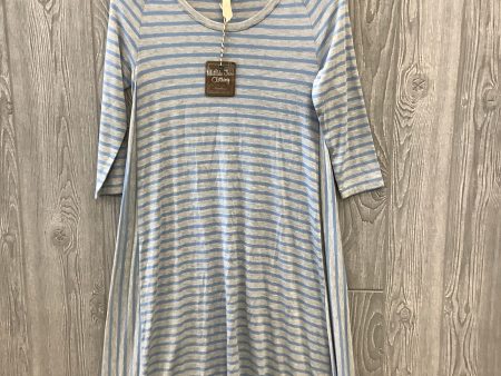 Blue & Grey Dress Casual Midi Matilda Jane, Size S Discount