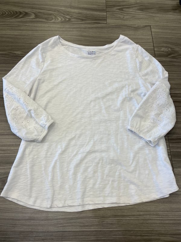 White Top Long Sleeve Croft And Barrow, Size Xl For Sale