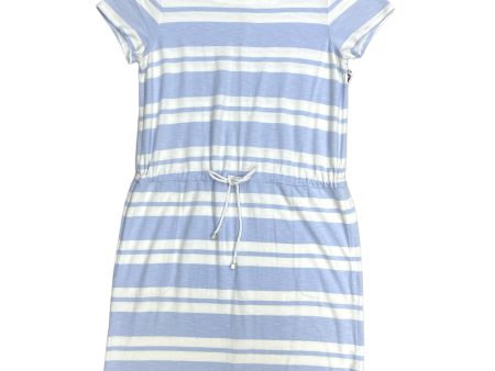 Blue & White Dress Casual Midi Lands End, Size M For Sale