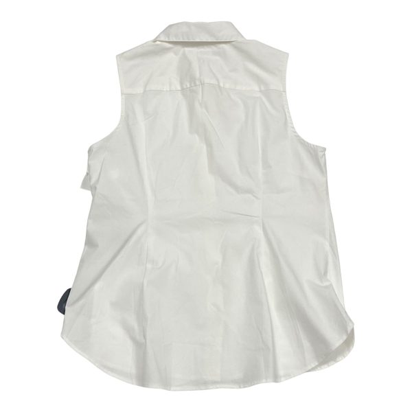 White Blouse Sleeveless Banana Republic, Size 10 Fashion