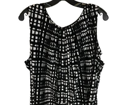 Black & White Top Sleeveless Calvin Klein, Size Petite Hot on Sale