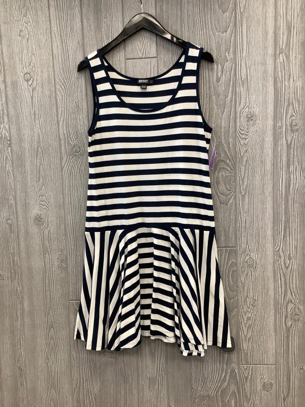 Striped Pattern Dress Casual Midi Dkny, Size L Online now