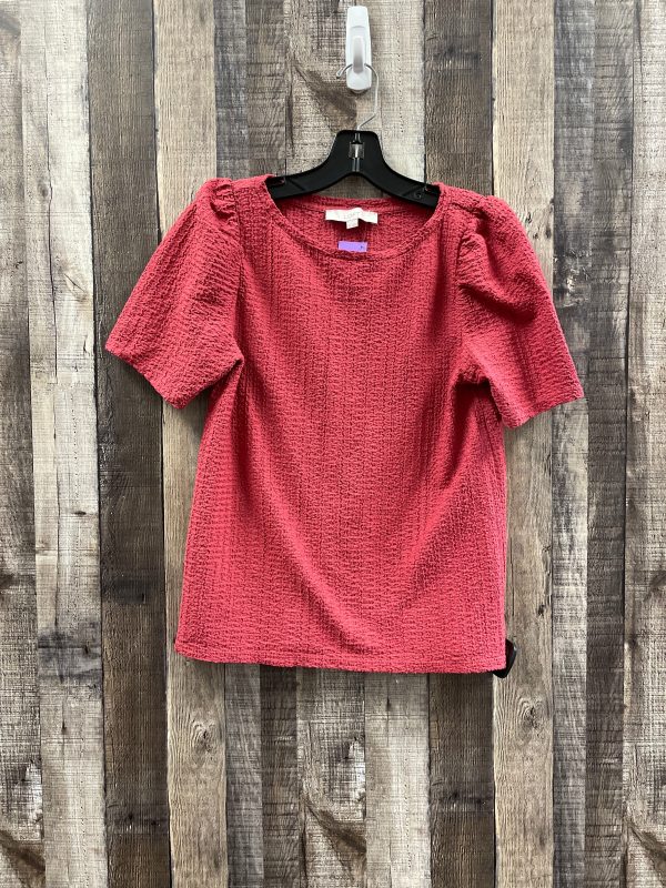 Red Top Short Sleeve Loft, Size Xs Fashion