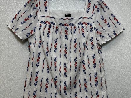 Red Blue Top Short Sleeve Talbots O, Size Petite  Medium Online