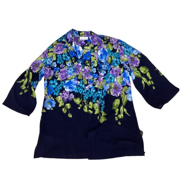 Blue & Purple Kimono Susan Graver, Size Xs Online now