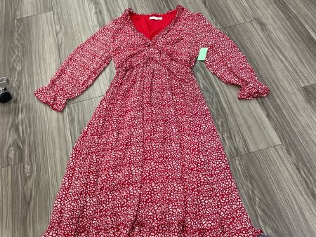 Red Dress Casual Maxi Clothes Mentor, Size L Cheap