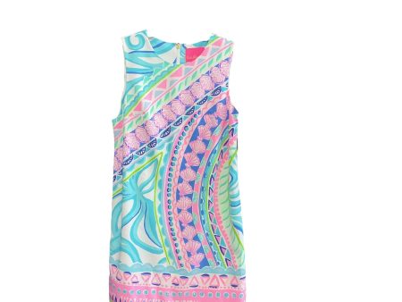 Blue & Pink Dress Designer Lilly Pulitzer, Size 0 Online Sale