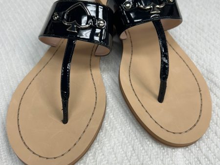 Black & Brown Sandals Flats Kate Spade, Size 7 For Sale