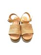 Tan Sandals Heels Platform Universal Thread, Size 8 For Sale