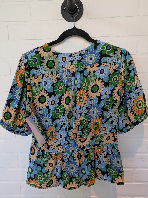 Black & Green Blouse Short Sleeve Cabi, Size S Online