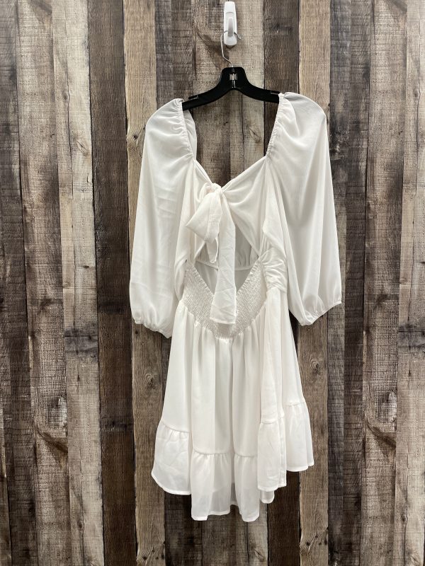 White Dress Casual Short Cme, Size Xl Online