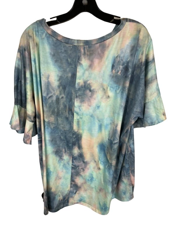 Tie Dye Print Top Short Sleeve Misslook, Size Xl Sale