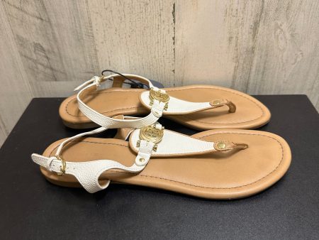 White Sandals Flats Tommy Hilfiger, Size 8.5 on Sale