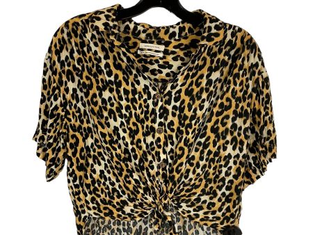 Animal Print Top Short Sleeve Urban Outfitters, Size Xs Discount