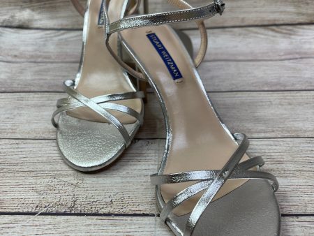 Silver Sandals Heels Stiletto Stuart Weitzman, Size 8 Online Hot Sale