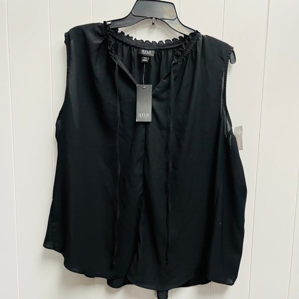 Black Top Sleeveless Ana, Size Xxl For Discount