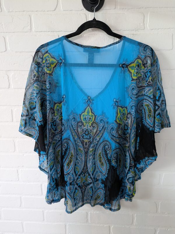 Black & Blue Blouse Short Sleeve Inc, Size M Sale