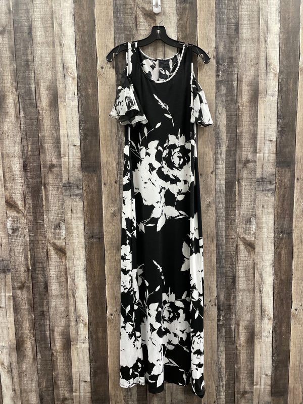 Black & White Dress Casual Maxi Emerald, Size M Hot on Sale