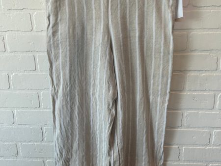 Tan & White Pants Linen Loft, Size 4 Supply