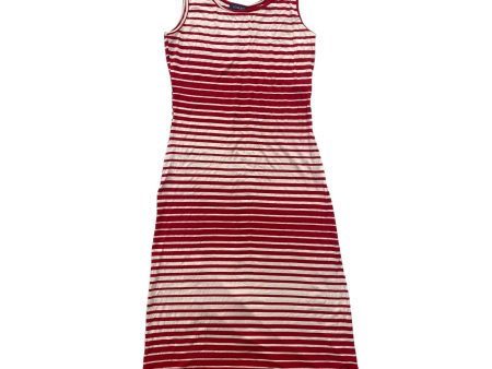 Red & White Dress Casual Maxi Scarlett, Size L Fashion