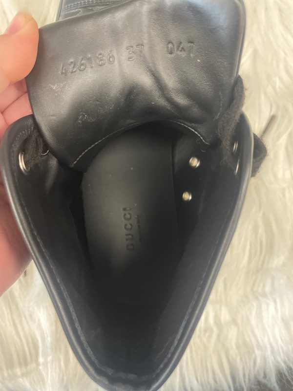 Black Shoes Luxury Designer Gucci, Size 6.5 Online Sale