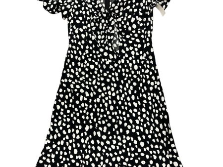 Black & White Dress Casual Midi Loft, Size M Online Sale