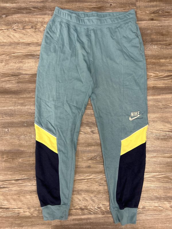 Blue & Green Athletic Pants Nike Apparel, Size M For Cheap