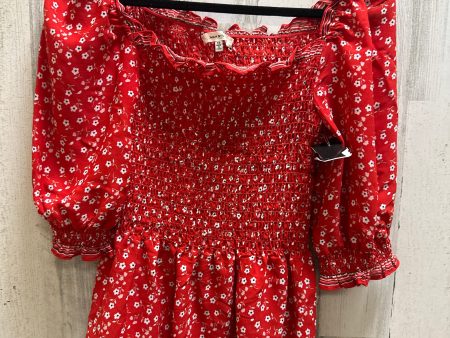 Red Top Short Sleeve Max Studio, Size Xs For Cheap