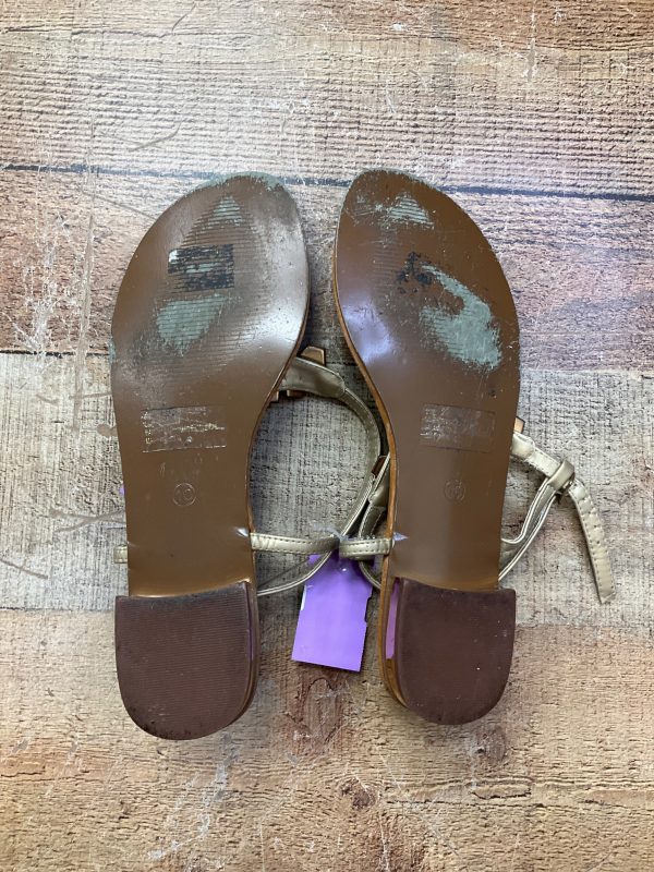 Tan Sandals Flats Restricted, Size 10 For Sale