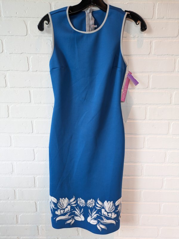 Blue & White Dress Casual Midi Cmb, Size Xs For Sale