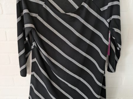 Black & Silver Top 3 4 Sleeve Inc, Size Xl Online Hot Sale