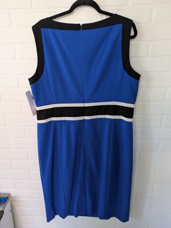 Blue & White Dress Work Nine West Apparel, Size 1x Online now