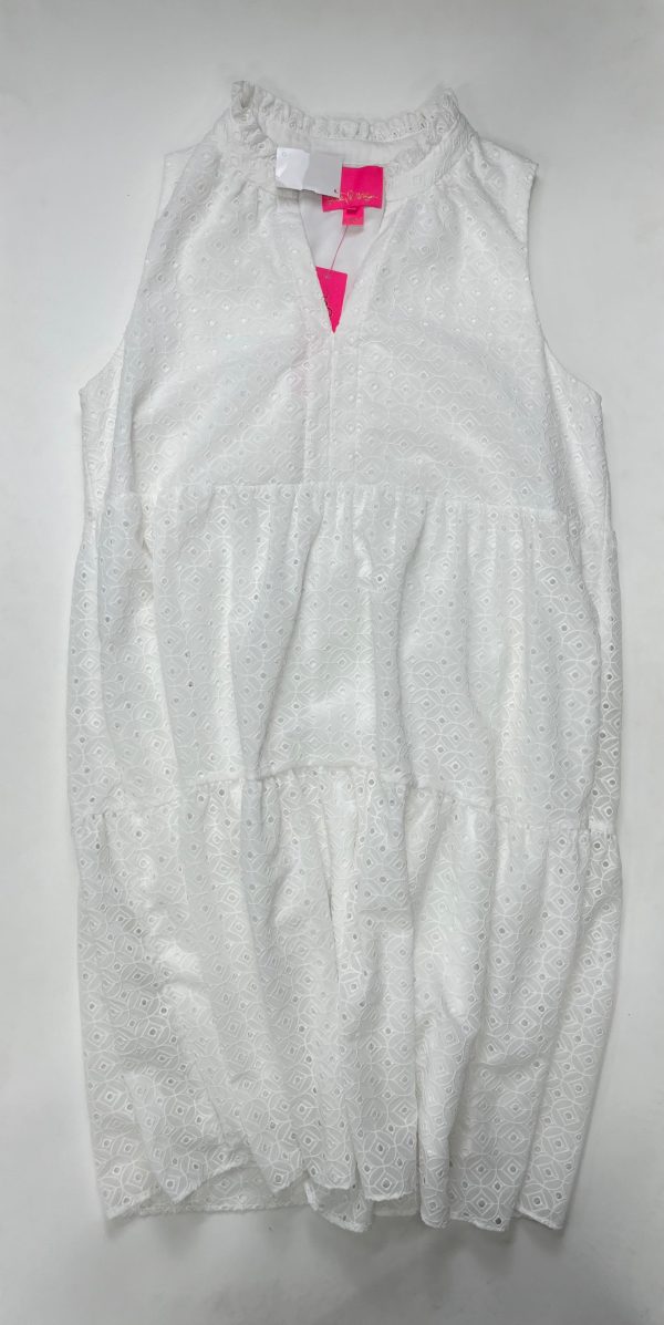 White Dress Party Midi Lilly Pulitzer NWT, Size L Online Sale