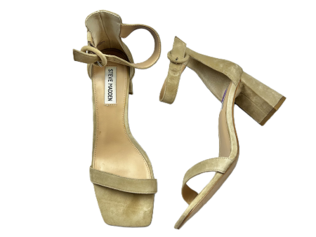 Beige Sandals Heels Block By Steve Madden, Size: 9 Discount