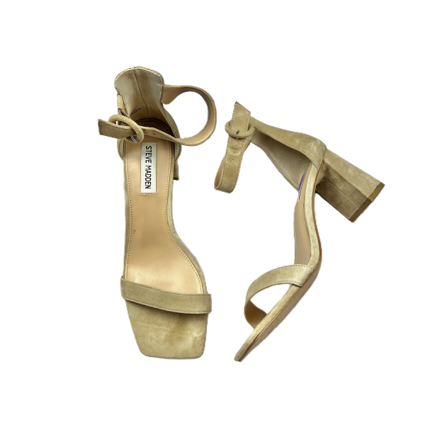 Beige Sandals Heels Block By Steve Madden, Size: 9 Discount