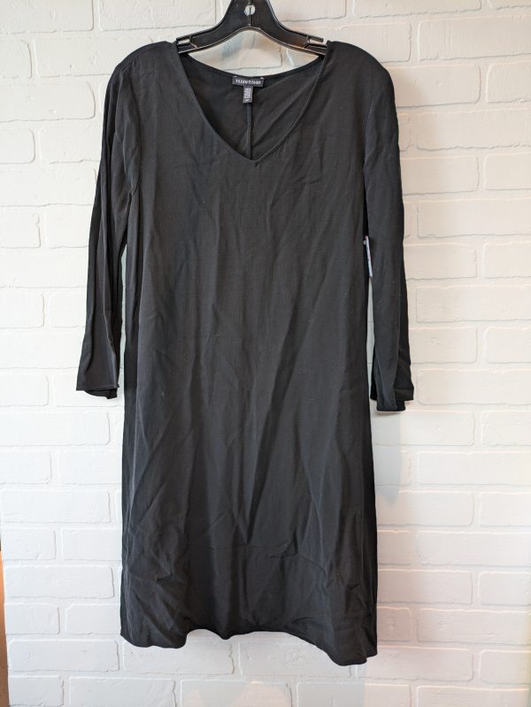 Black Dress Casual Midi Eileen Fisher, Size S Hot on Sale