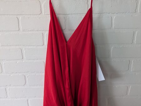 Red Top Sleeveless Naked Zebra, Size L Online Sale