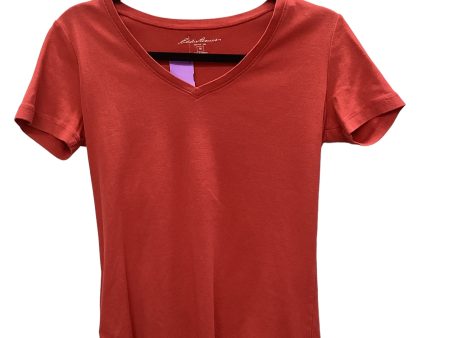 Red Top Short Sleeve Basic Eddie Bauer, Size M Fashion