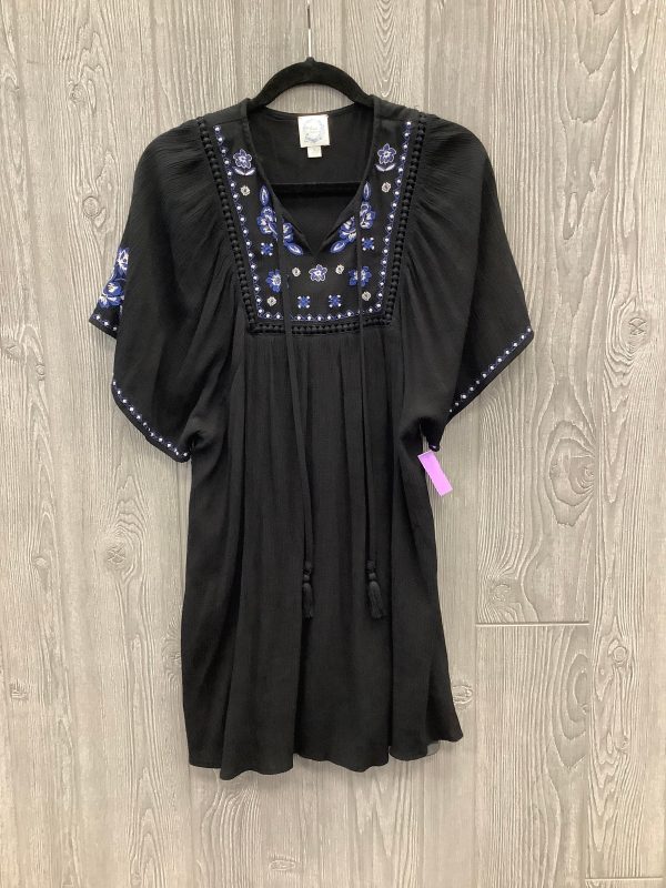 Black Dress Casual Short Blue Rain, Size S Online Sale