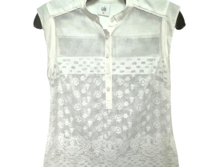 White Top Sleeveless Cabi, Size Xs Hot on Sale